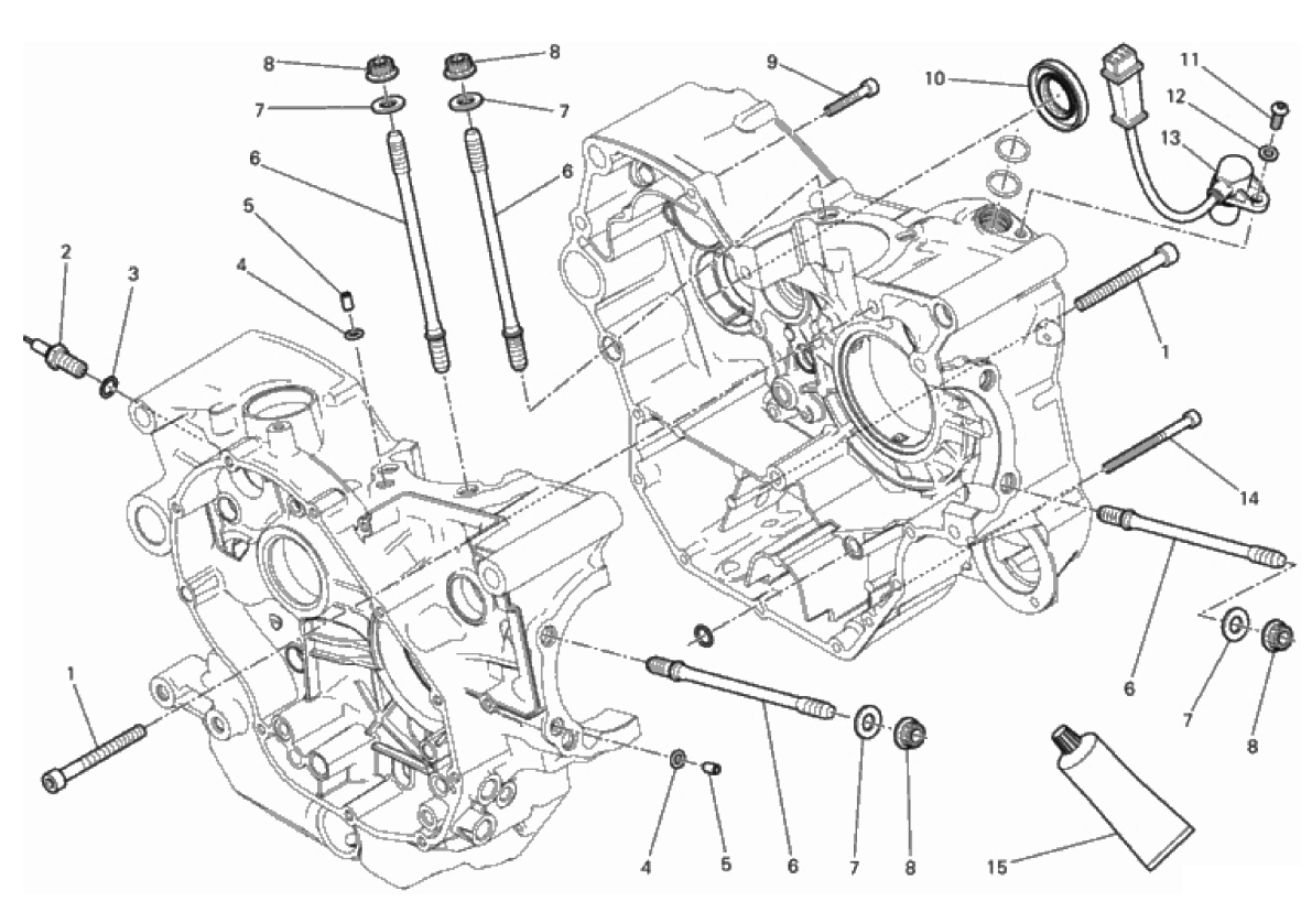 HALF-CRANKCASES PAIR 