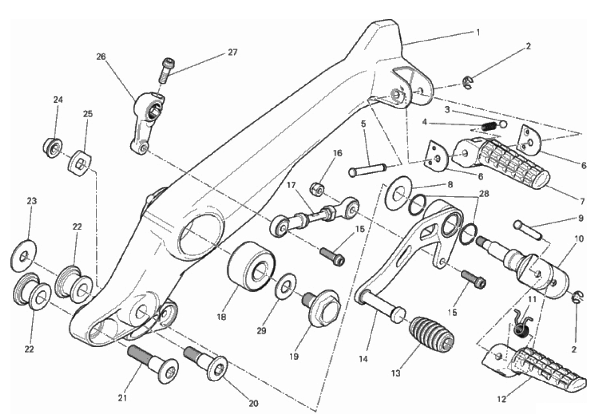 FOOTRESTS, LEFT