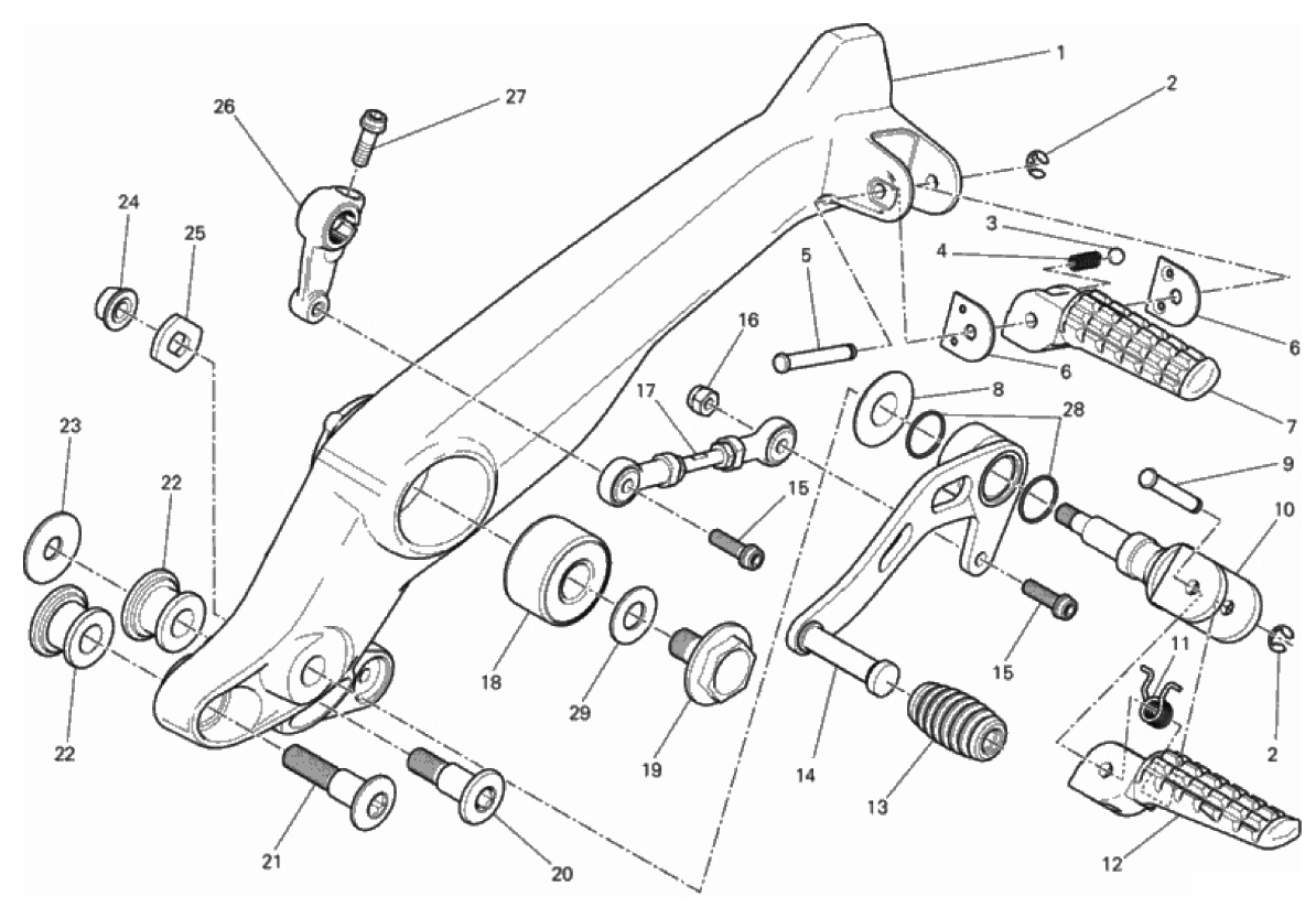 FOOTRESTS, LEFT