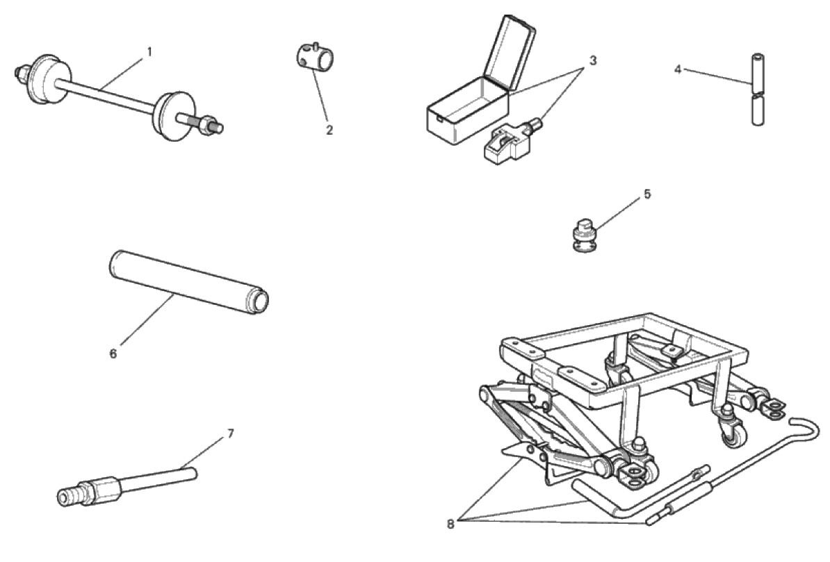 WORKSHOP SERVICE TOOLS, FRAME 