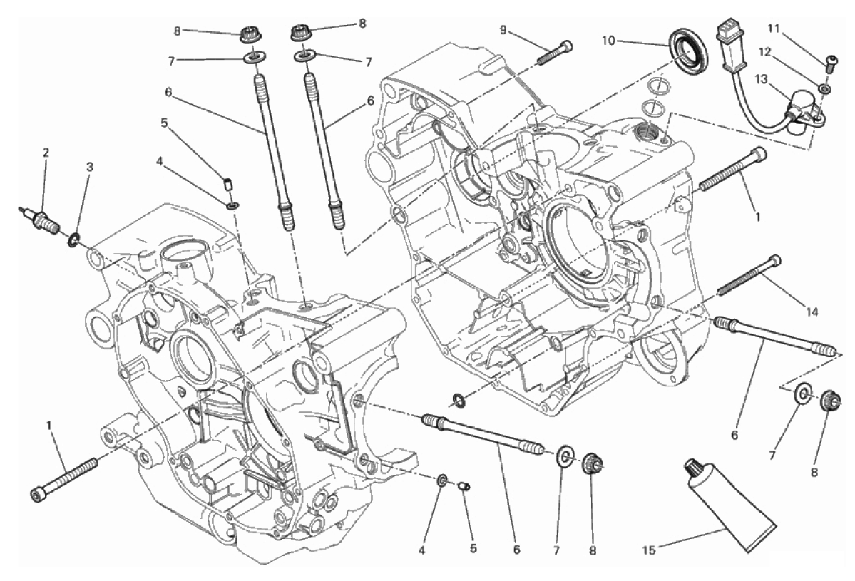 HALF-CRANKCASES PAIR