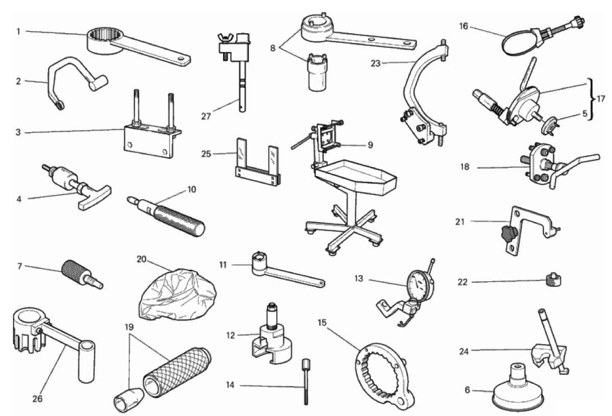 WORKSHOP SERVICE TOOLS, ENGINE 