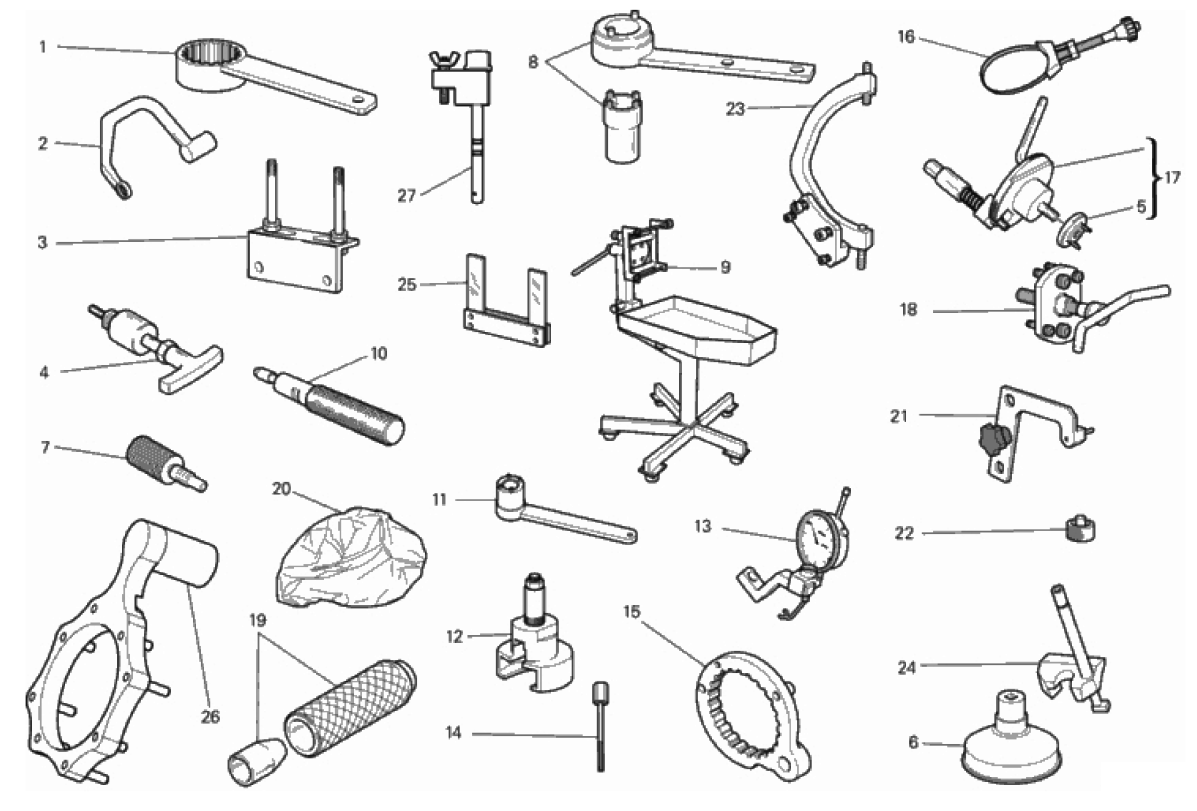 WORKSHOP SERVICE TOOLS, ENGINE