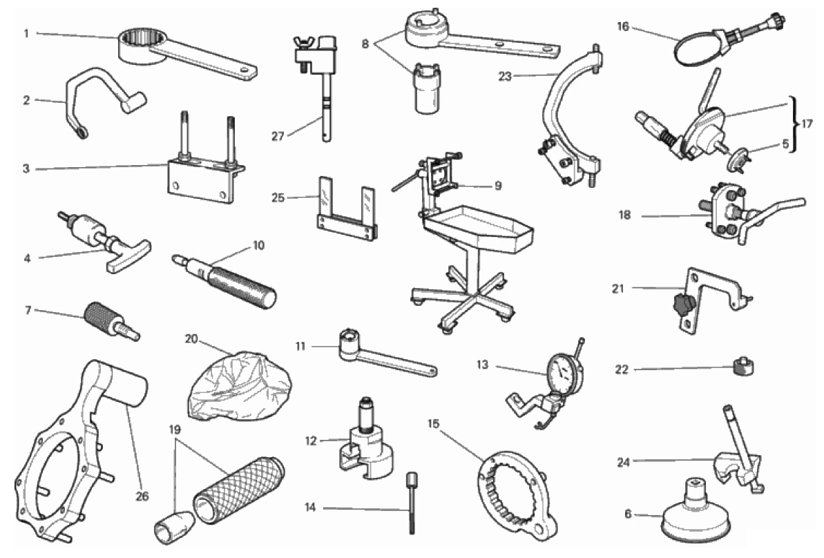 WORKSHOP SERVICE TOOLS, ENGINE 