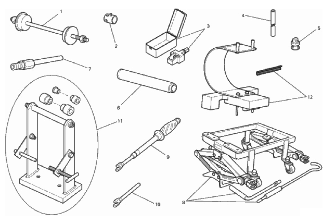 WORKSHOP SERVICE TOOLS, FRAME