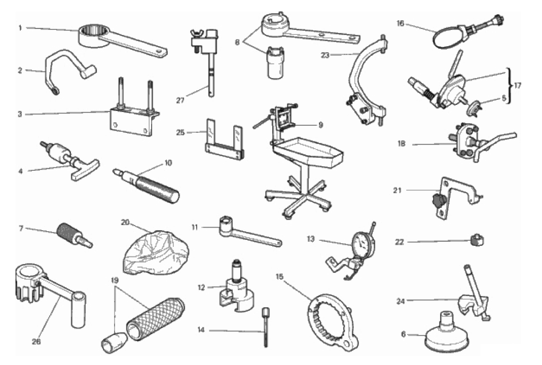 WORKSHOP SERVICE TOOLS, ENGINE 