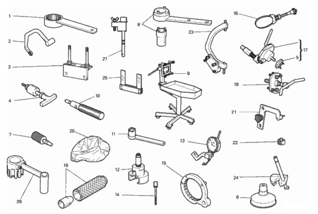 WORKSHOP SERVICE TOOLS, ENGINE