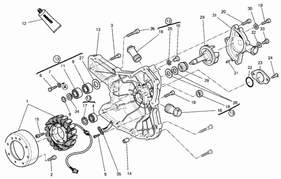 GENERATOR COVER - WATER PUMP