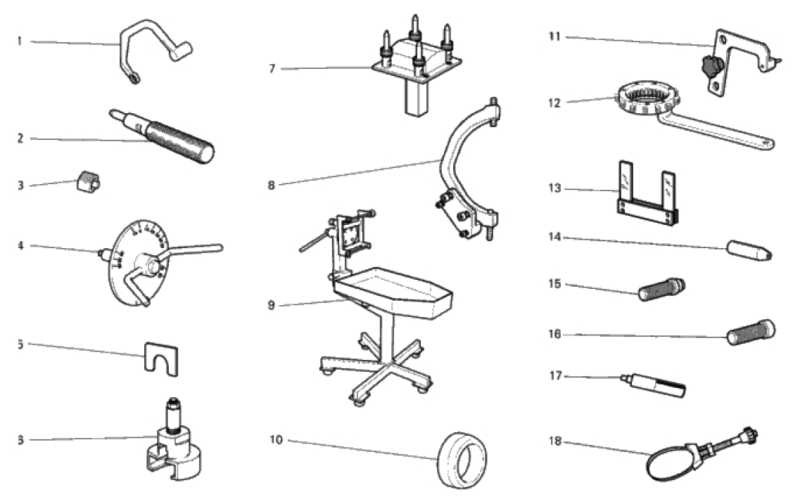 WORKSHOP SERVICE TOOLS, ENGINE I 