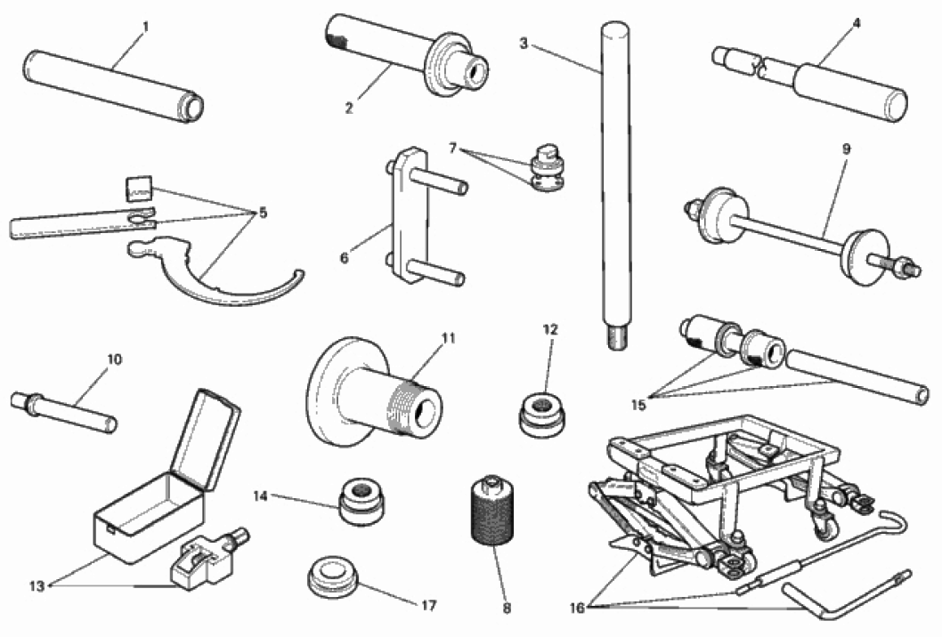 WORKSHOP SERVICE TOOLS, FRAME 