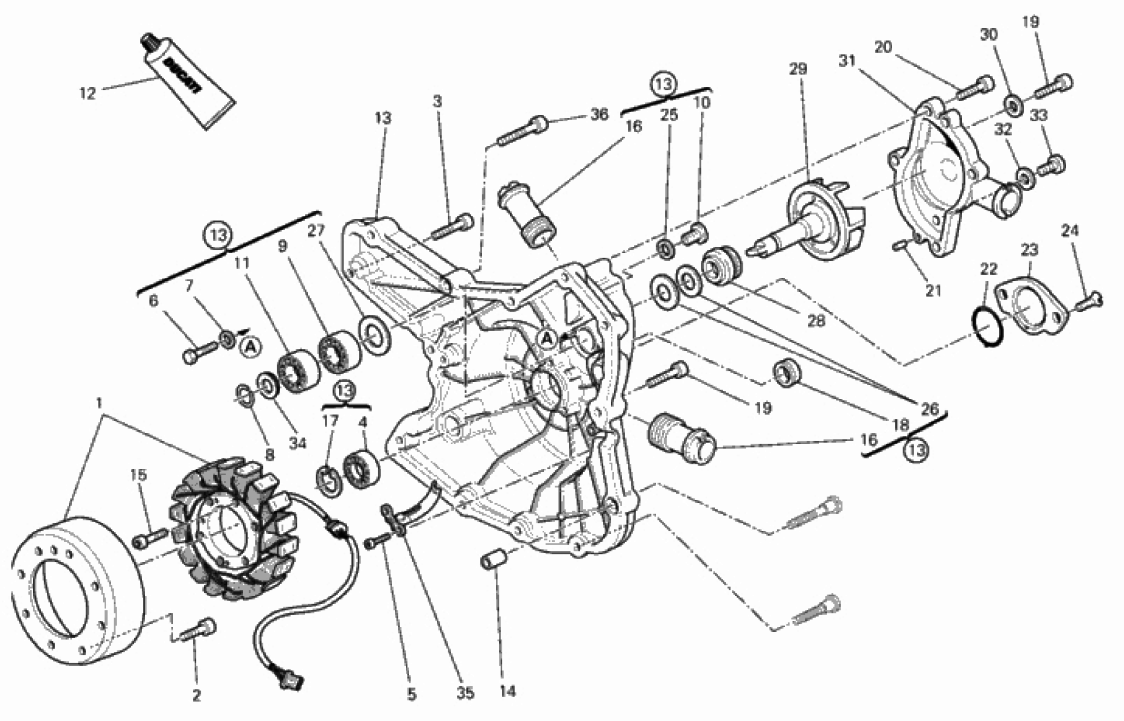 GENERATOR COVER - WATER PUMP 