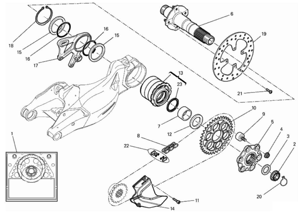 REAR WHEEL SPINDLE 