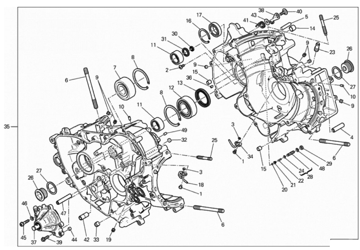 HALF-CRANKCASES PAIR 