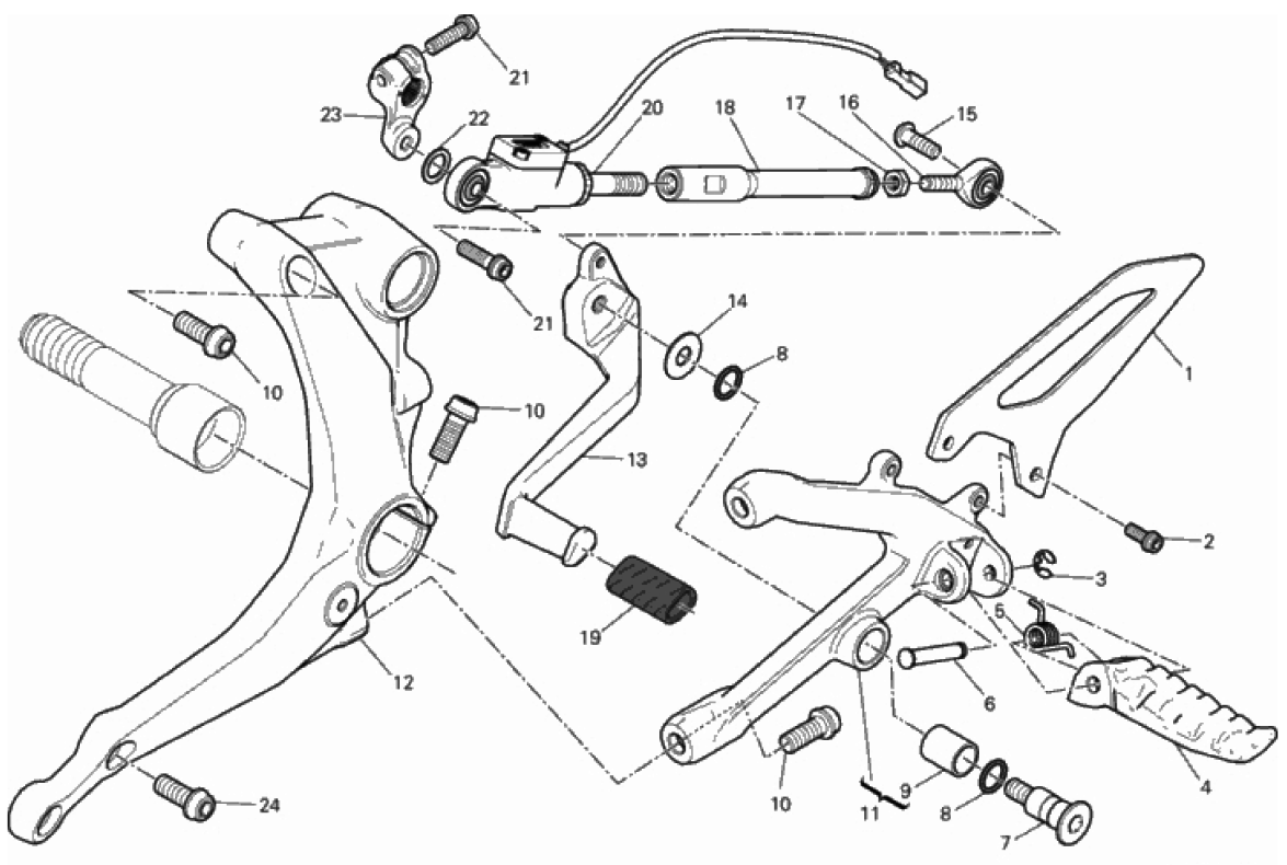 FOOTRESTS, LEFT 