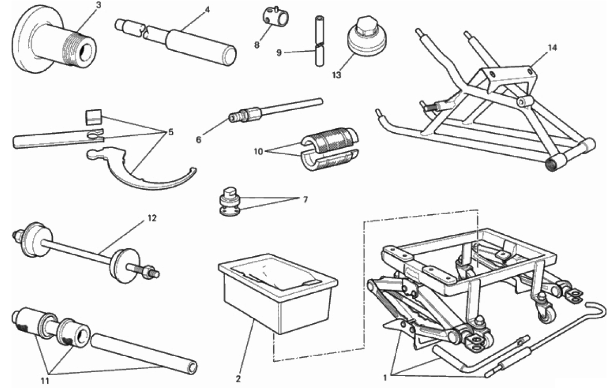 WORKSHOP SERVICE TOOLS, FRAME 