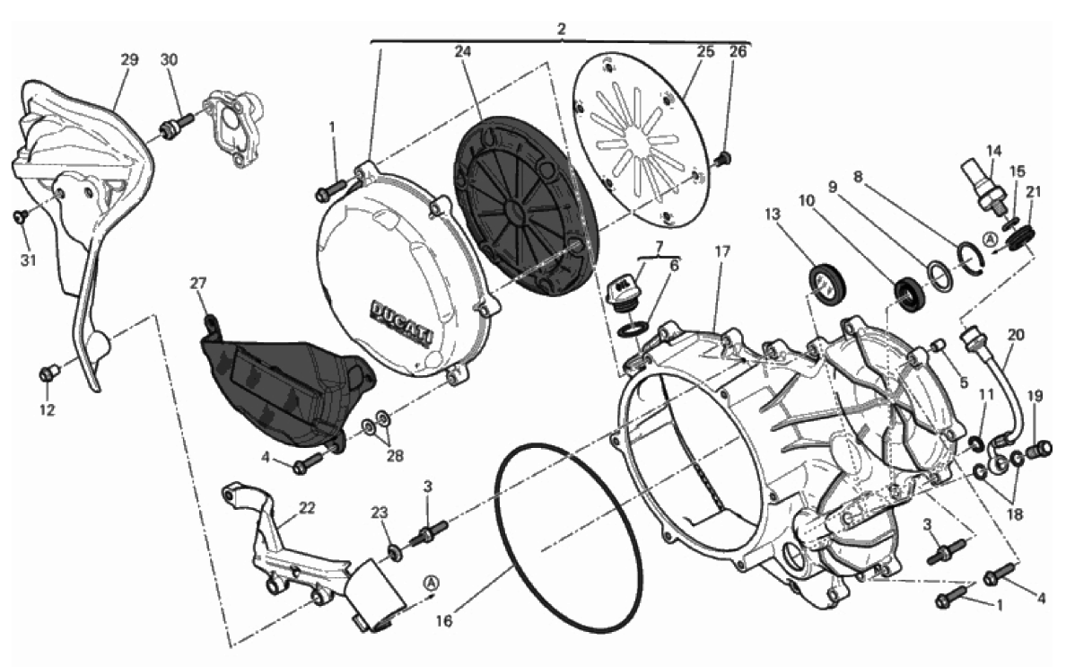 CLUTCH - SIDE CRANKCASE COVER 