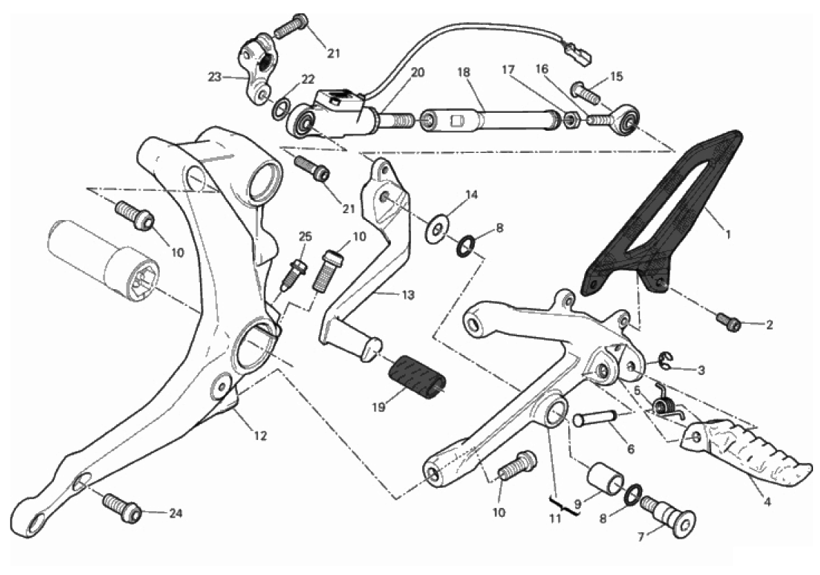 FOOTRESTS, LEFT 