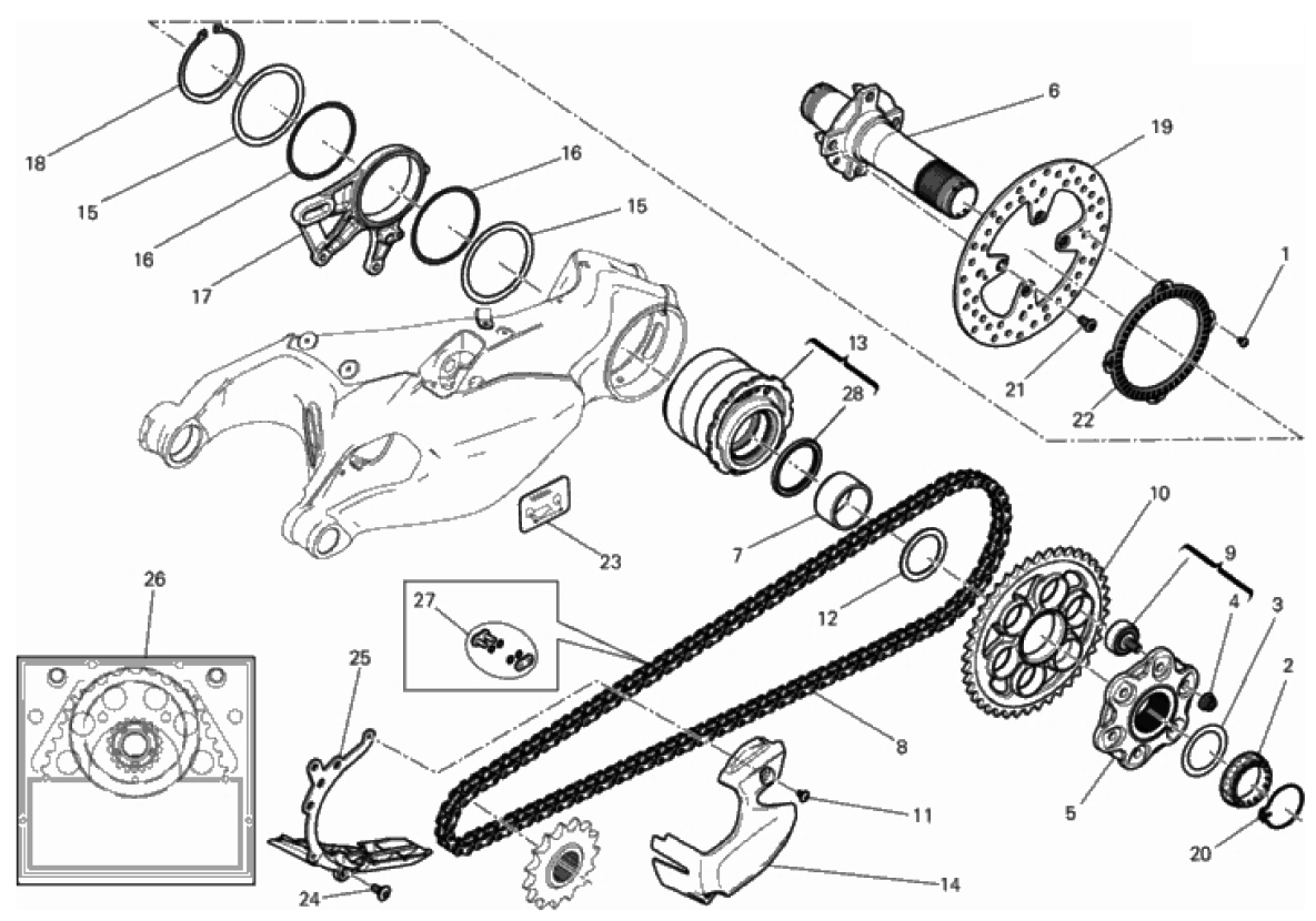 REAR WHEEL SPINDLE 