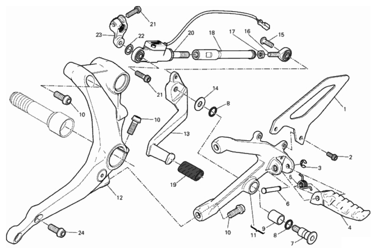 FOOTRESTS, LEFT