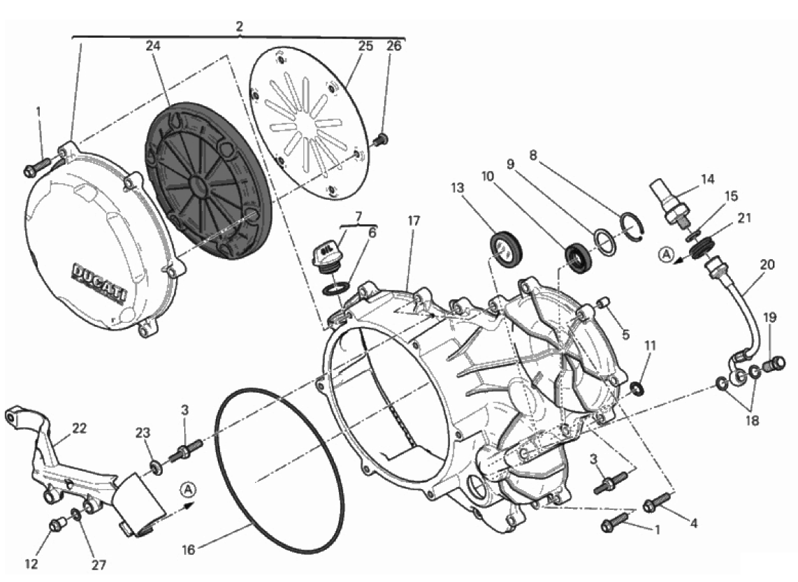 CLUTCH - SIDE CRANKCASE COVER 