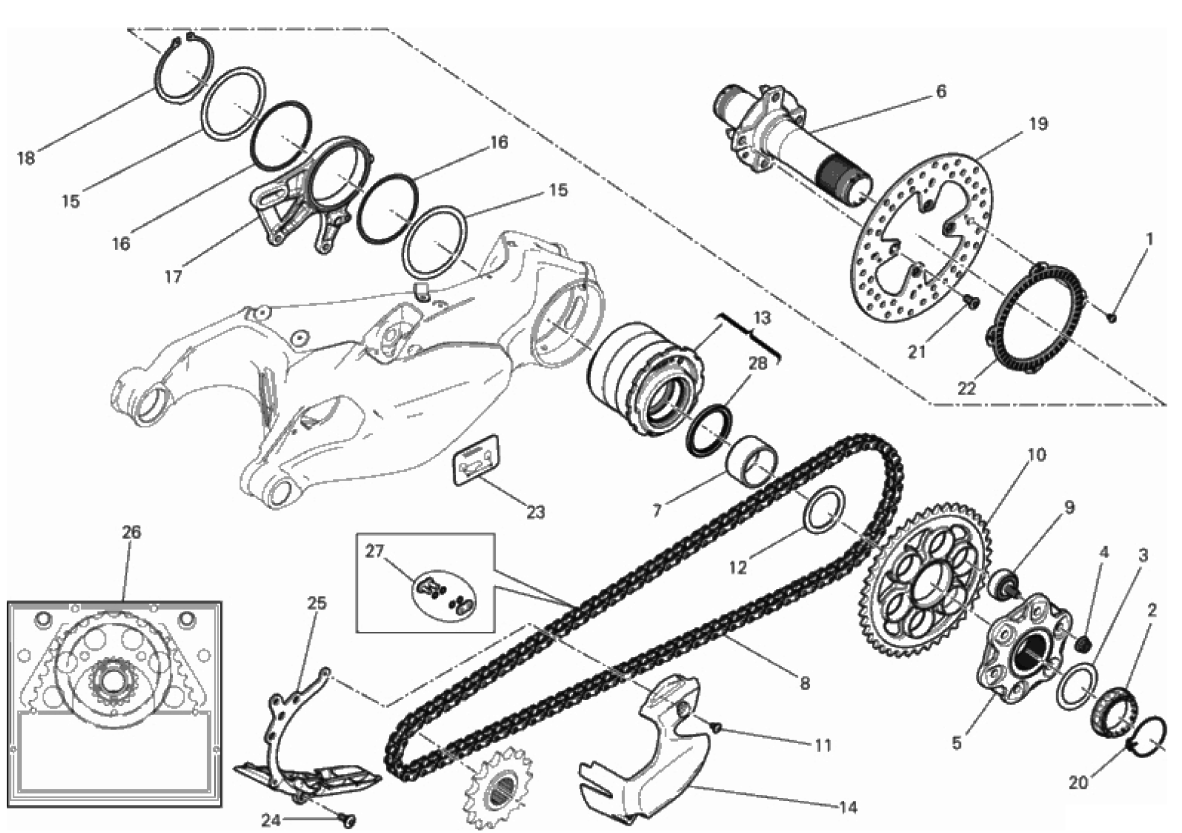 REAR WHEEL SPINDLE