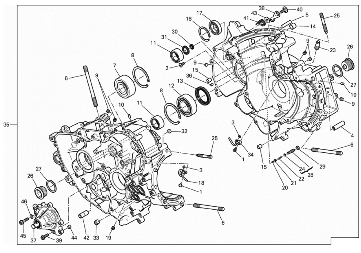 HALF-CRANKCASES PAIR 