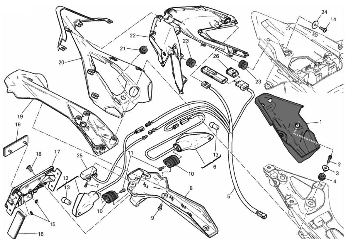 NUMBER PLATE HOLDER - TAIL LIGHT