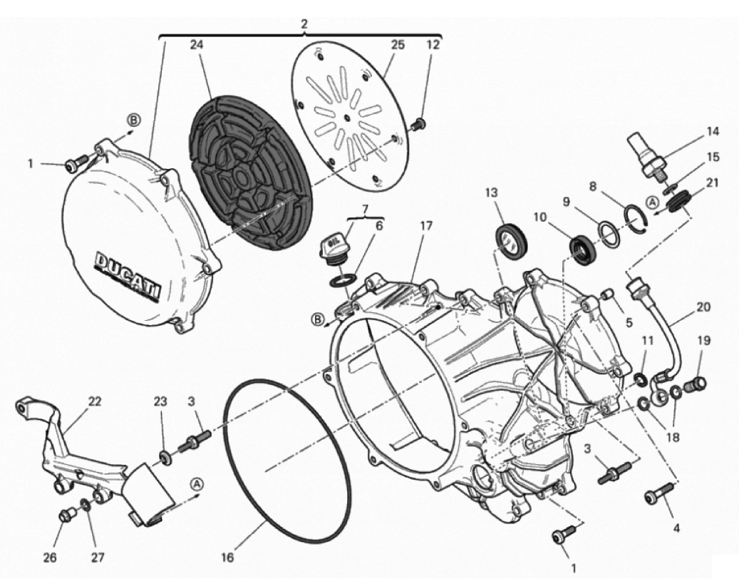 CLUTCH - SIDE CRANKCASE COVER 