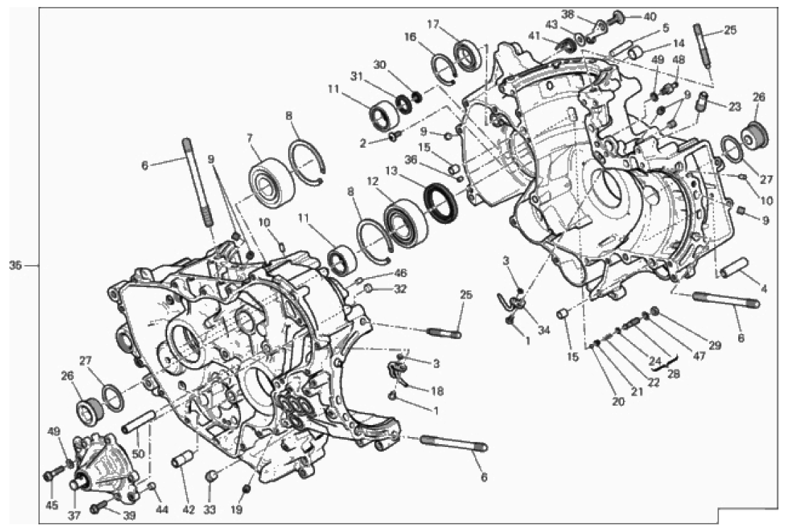 HALF-CRANKCASES PAIR 