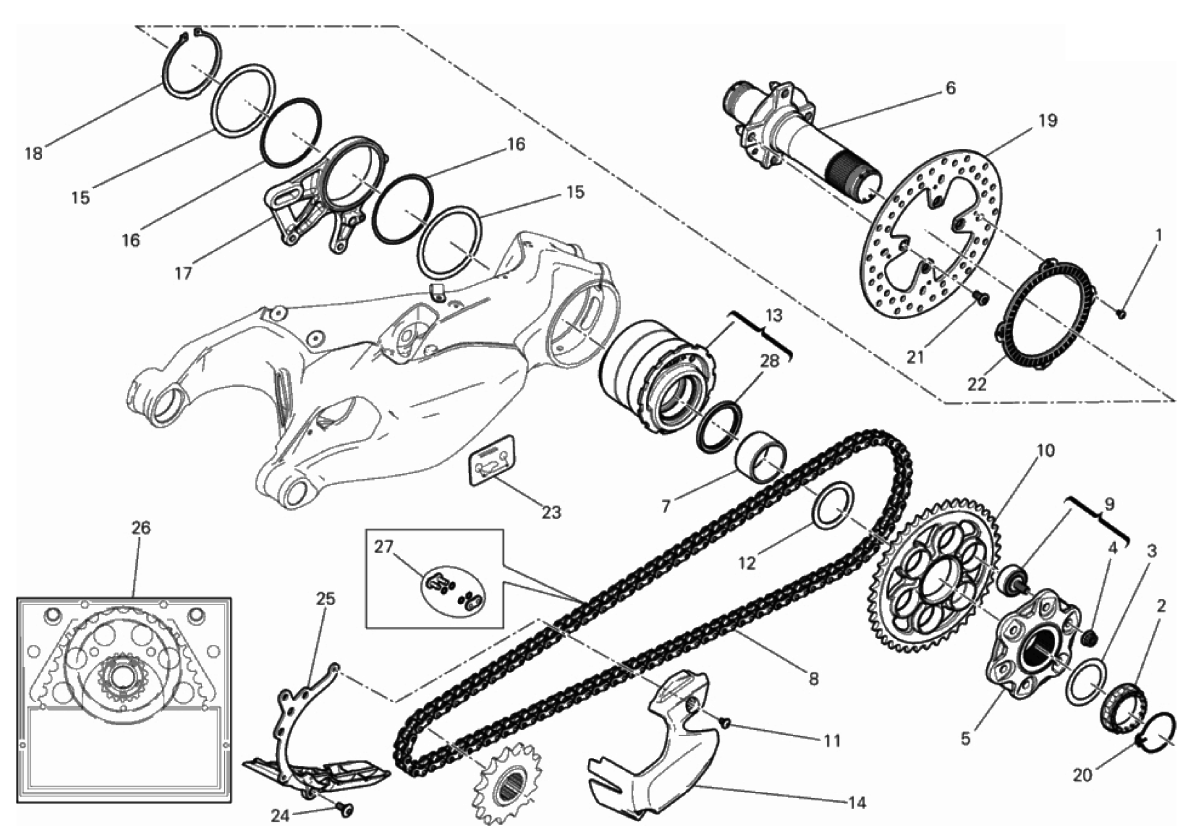 REAR WHEEL SPINDLE