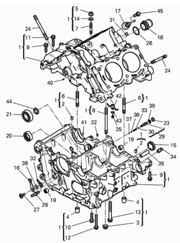 HALF-CRANKCASES PAIR 