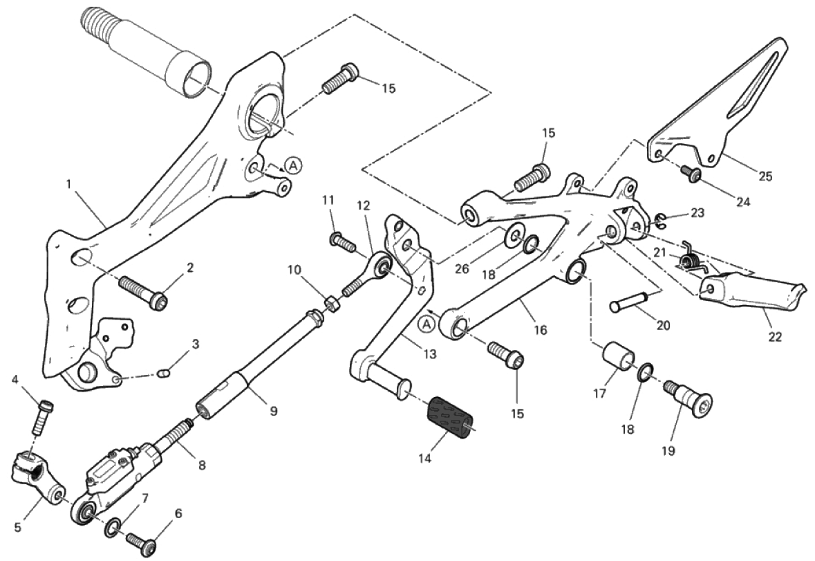 FOOTRESTS, LEFT 