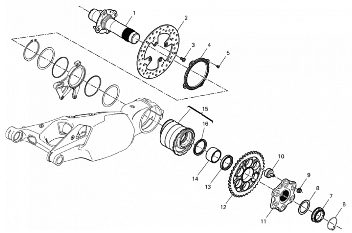 REAR WHEEL SPINDLE 