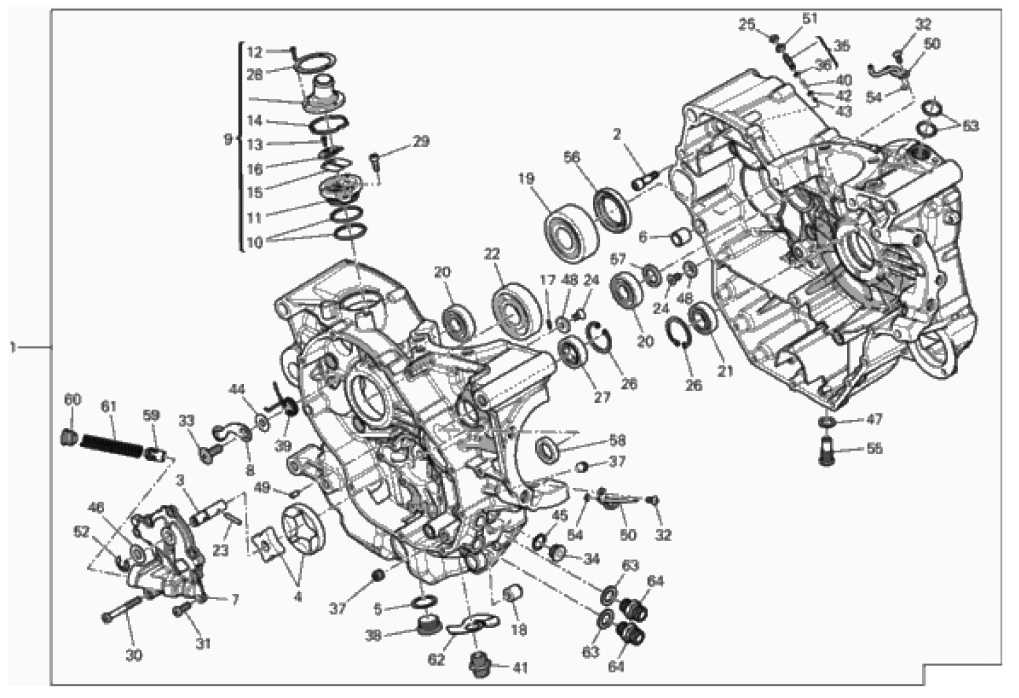 HALF-CRANKCASES PAIR 