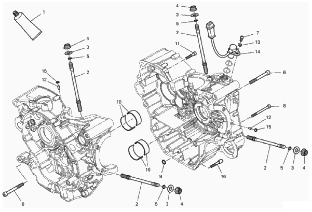 HALF-CRANKCASES PAIR 