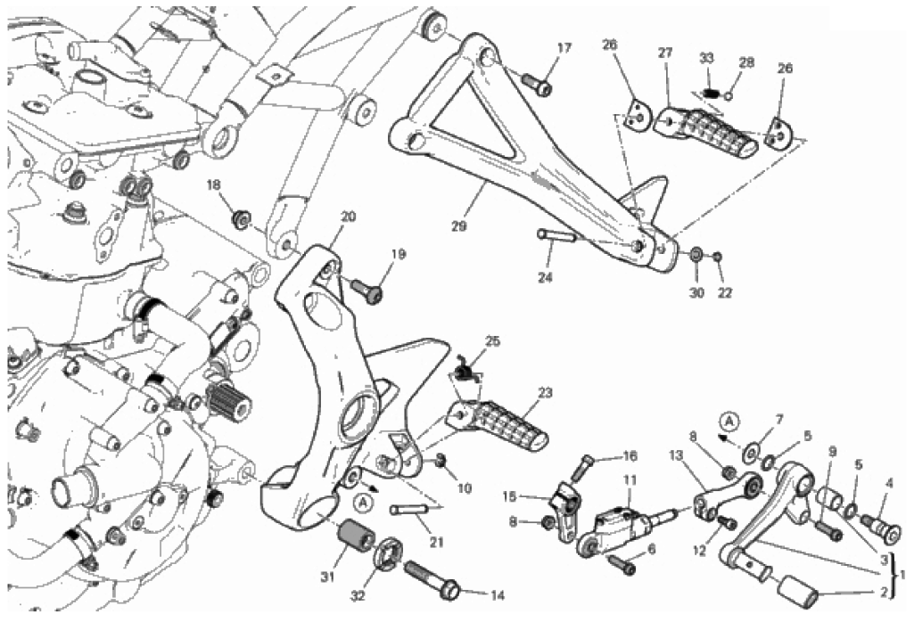 FOOTRESTS, LEFT 