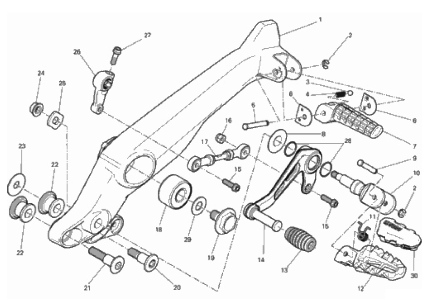 FOOTRESTS, LEFT 