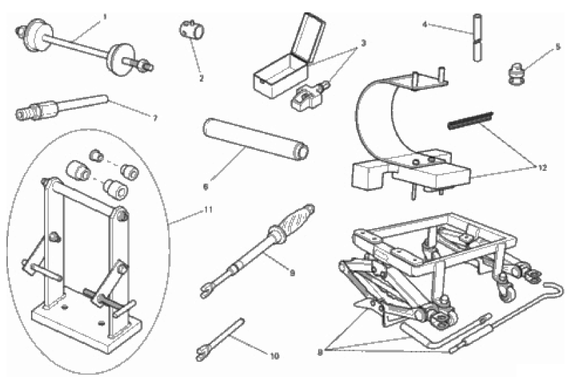 WORKSHOP SERVICE TOOLS, FRAME 