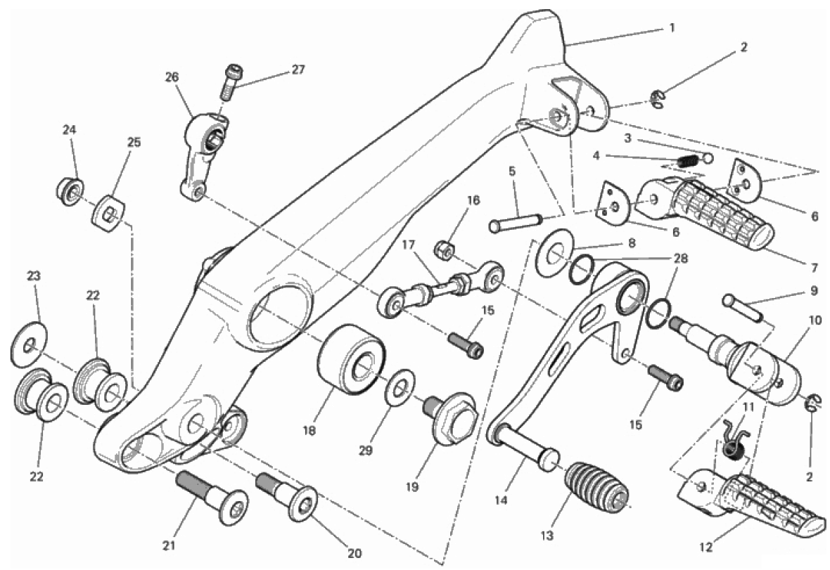 FOOTRESTS, LEFT 