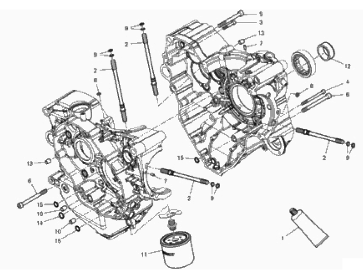 HALF-CRANKCASES PAIR 