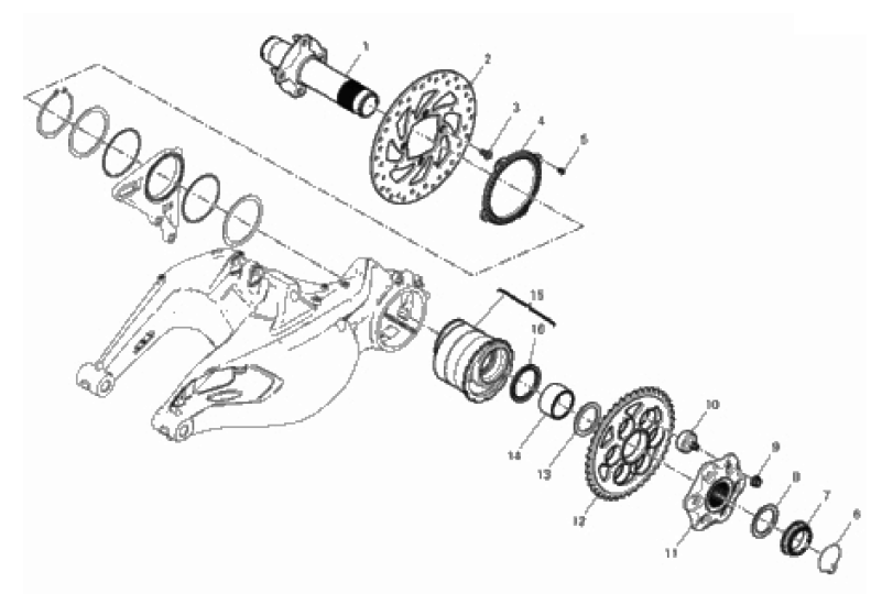 REAR WHEEL SPINDLE 