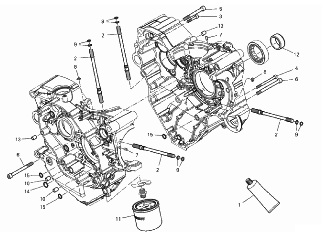 HALF-CRANKCASES PAIR 