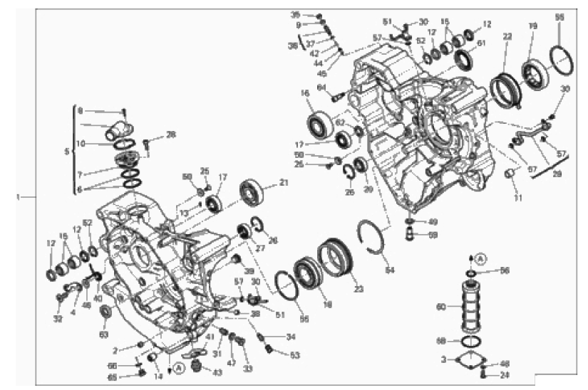 HALF-CRANKCASES PAIR 