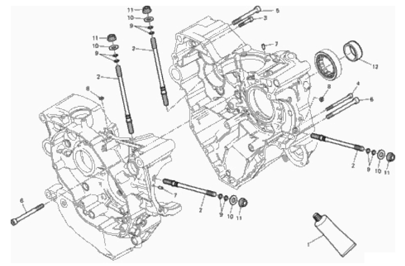 HALF-CRANKCASES PAIR 