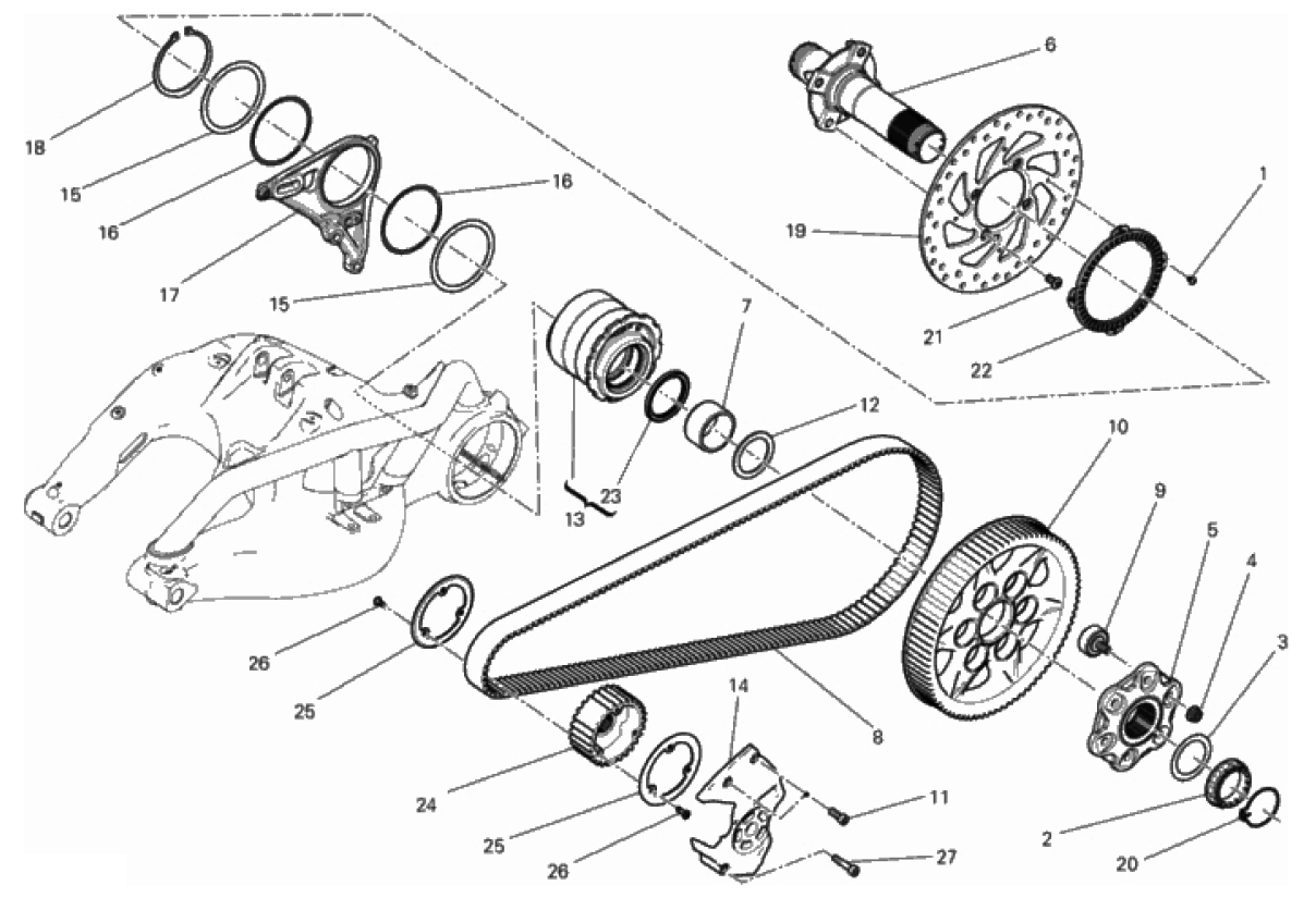 HUB, REAR WHEEL 