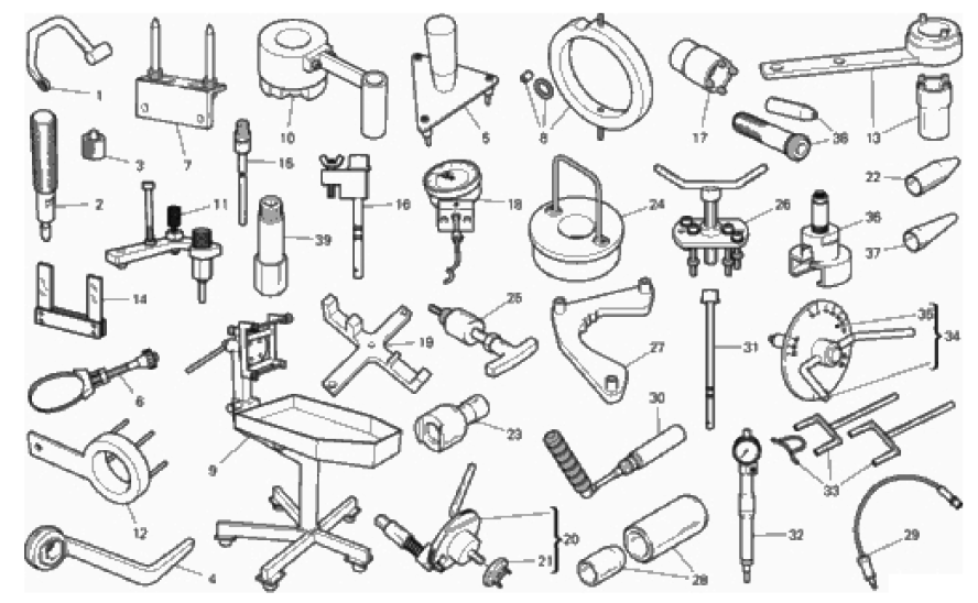 WORKSHOP SERVICE TOOLS, ENGINE