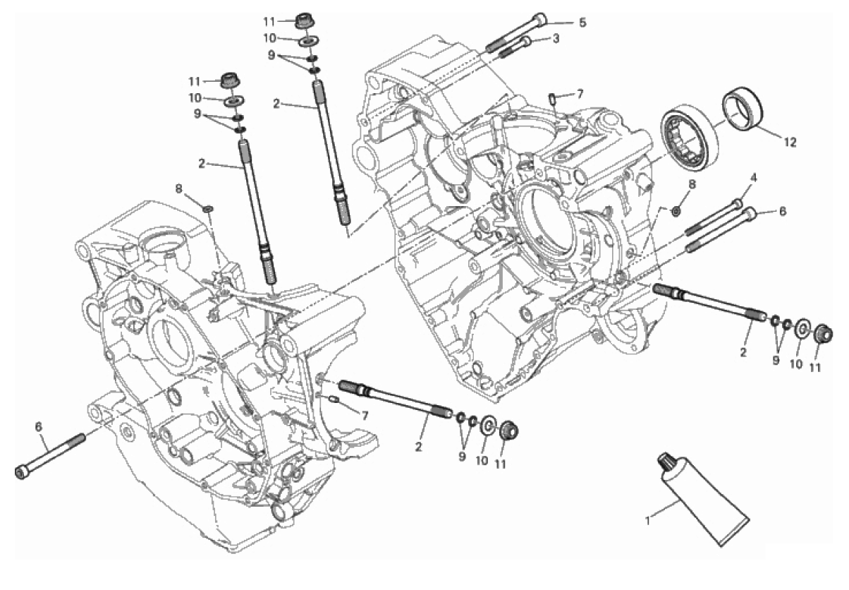 HALF-CRANKCASES PAIR 