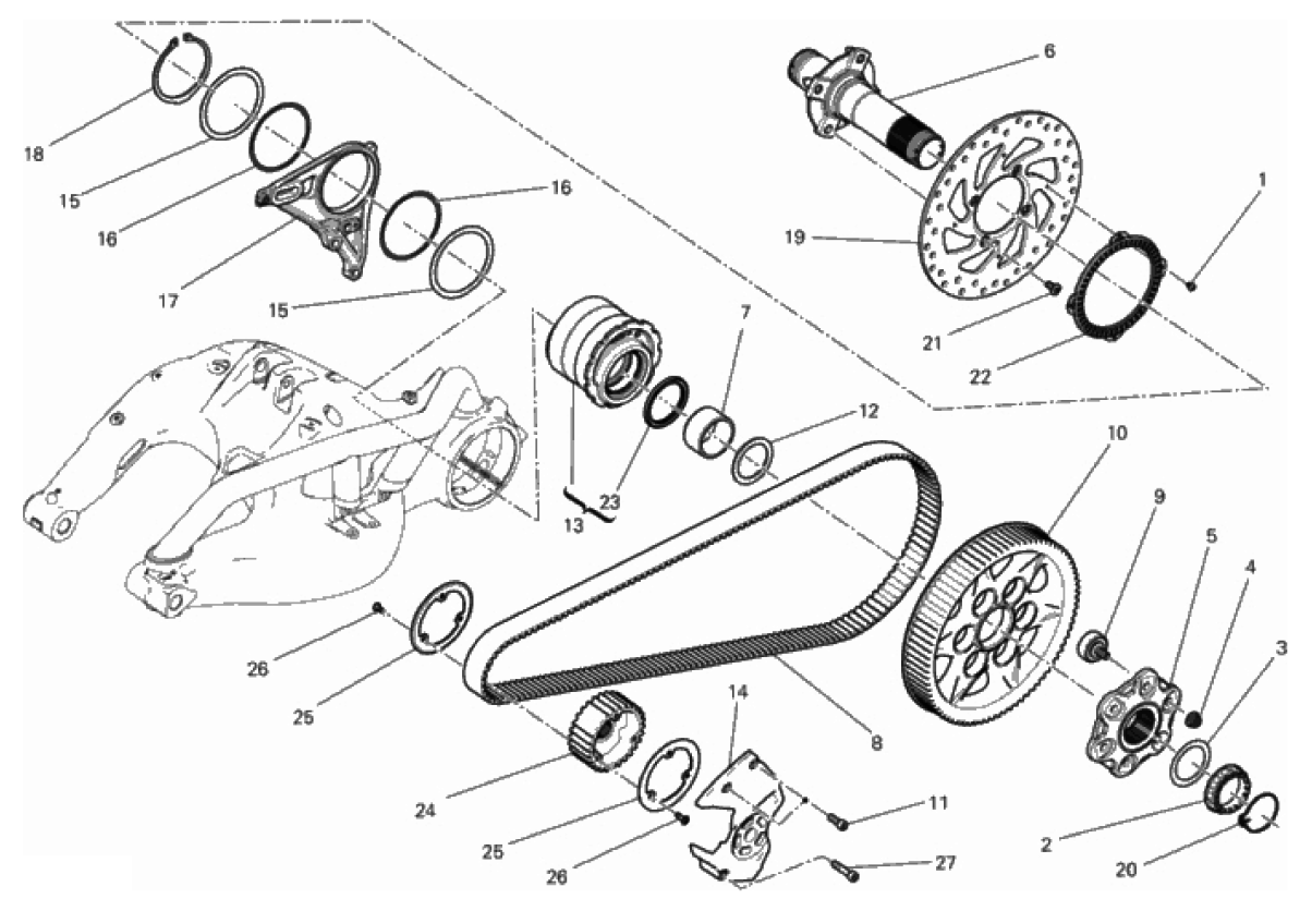 HUB, REAR WHEEL 