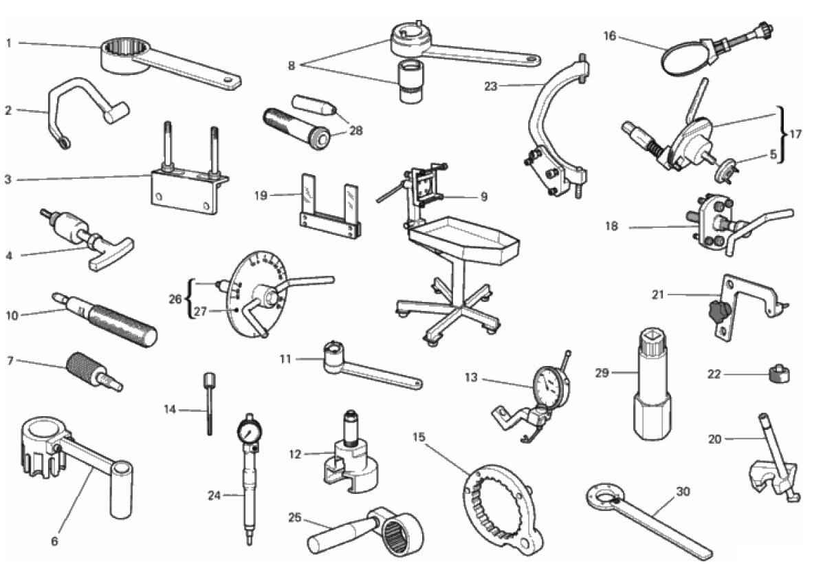 WORKSHOP SERVICE TOOLS, ENGINE 