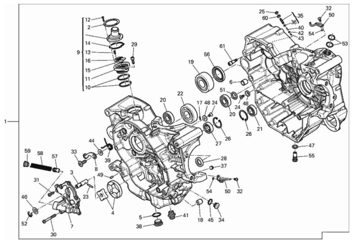 HALF-CRANKCASES PAIR 